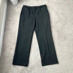 Talbots Size 14 Dark Charcoal Gray Trousers Straight-Leg Cut